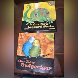 Our New Leopard Gecko & Our New Budgerigar Books (2 books). Very good condition.